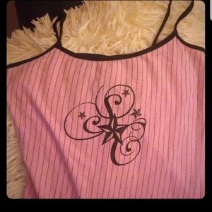 🎁4/ $20🎁Cute pinstriped No Fear- SoCal Tank